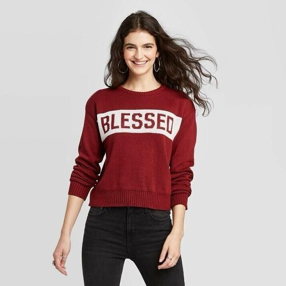 Modern Lux Sweaters - Women's Blessed Graphic Sweatshirt Sweater Modern Lux M Medium Thanksgiving